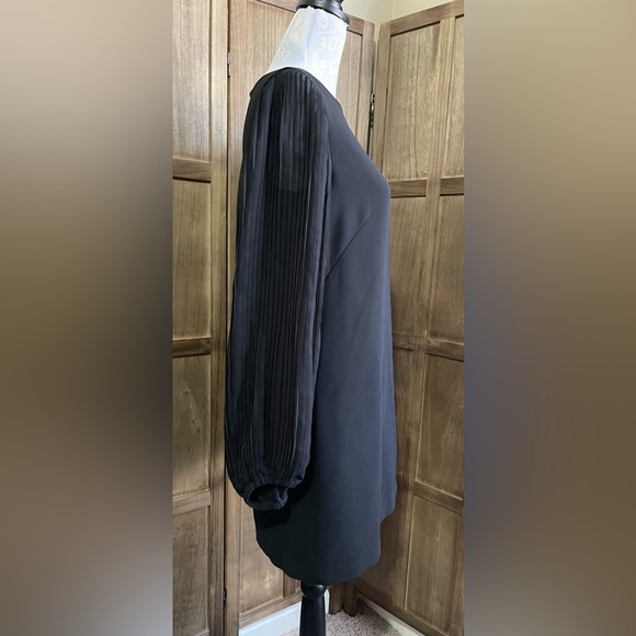 Women’s White House Black Market Pleated Chiffon Dress. - Picture 3 of 7